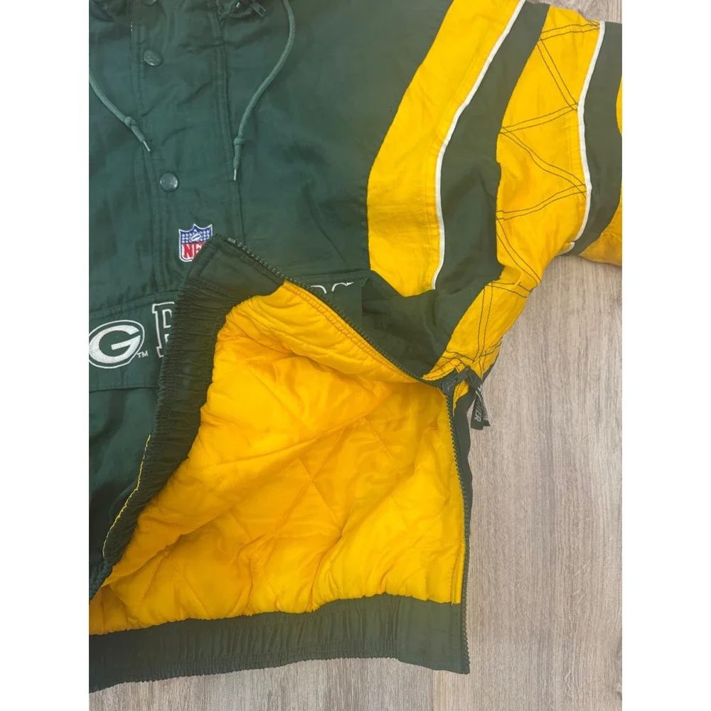 Vintage 90s Starter Green Bay Packers NFL‎ Pro Line 1/2 Zip Jacket Size Men's L